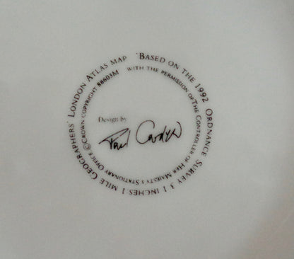 Paul Cardew SW1 London Map 1992 Novelty Pottery Teapot