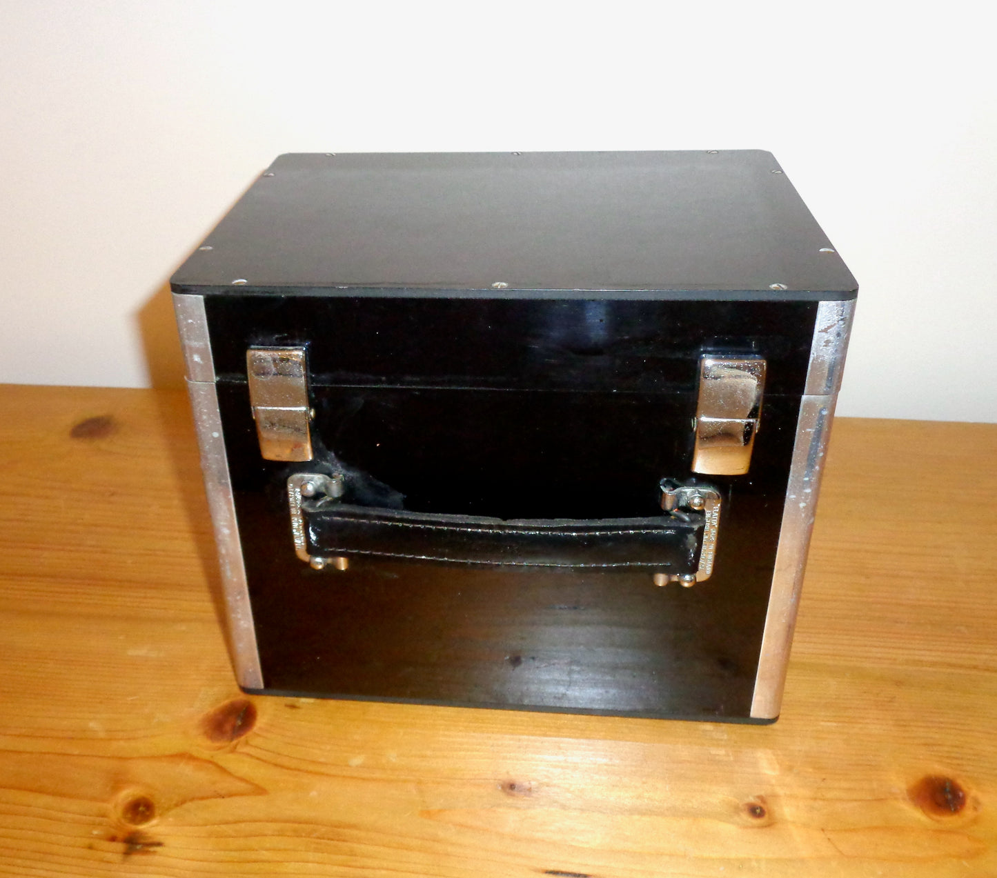 Art Deco Flatta Storage Case In Black Early Phenolic Plastic By Barrow Hepburn And Gale