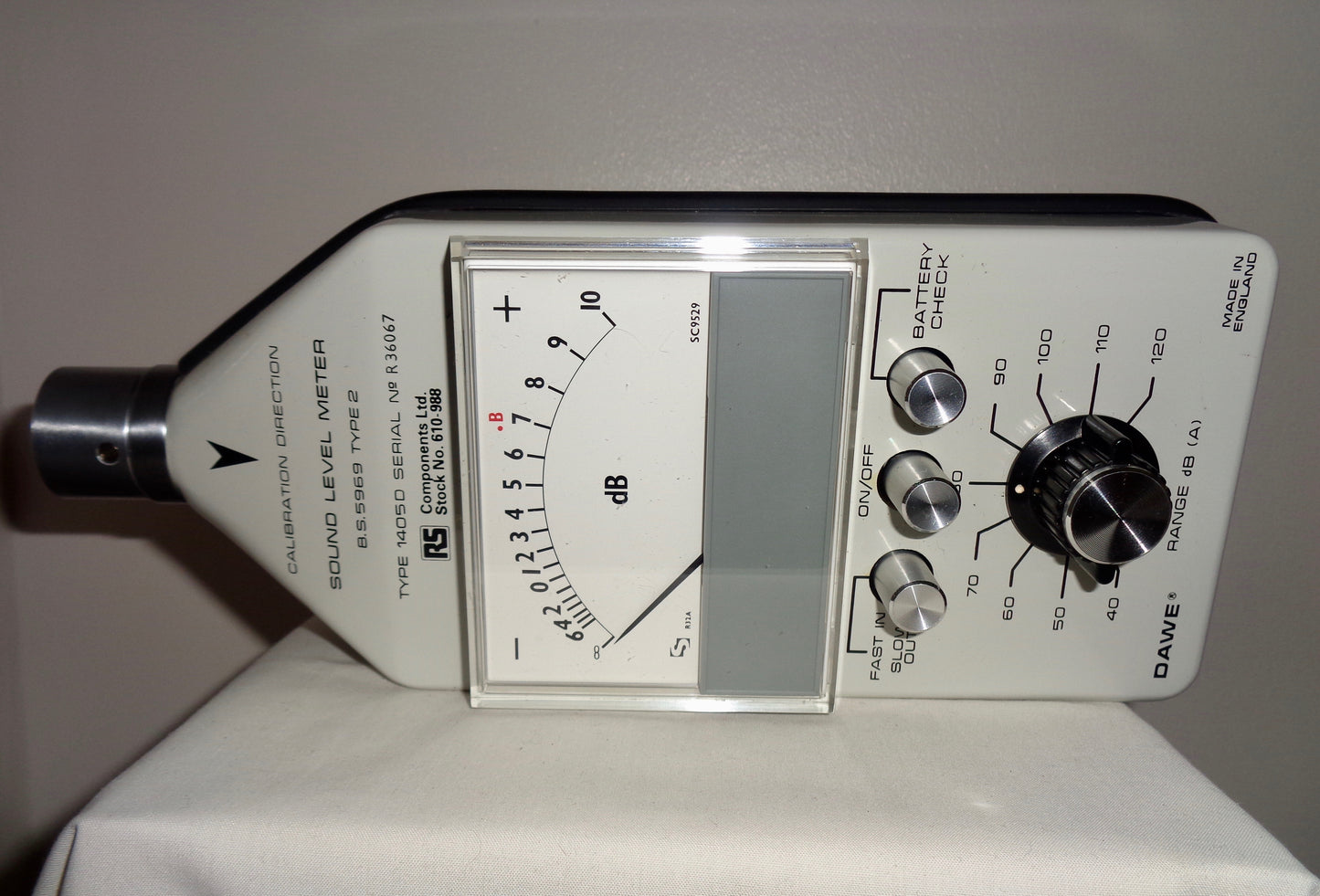 Dawe Sound Level Meter Type 1405D. Serial Number R36067