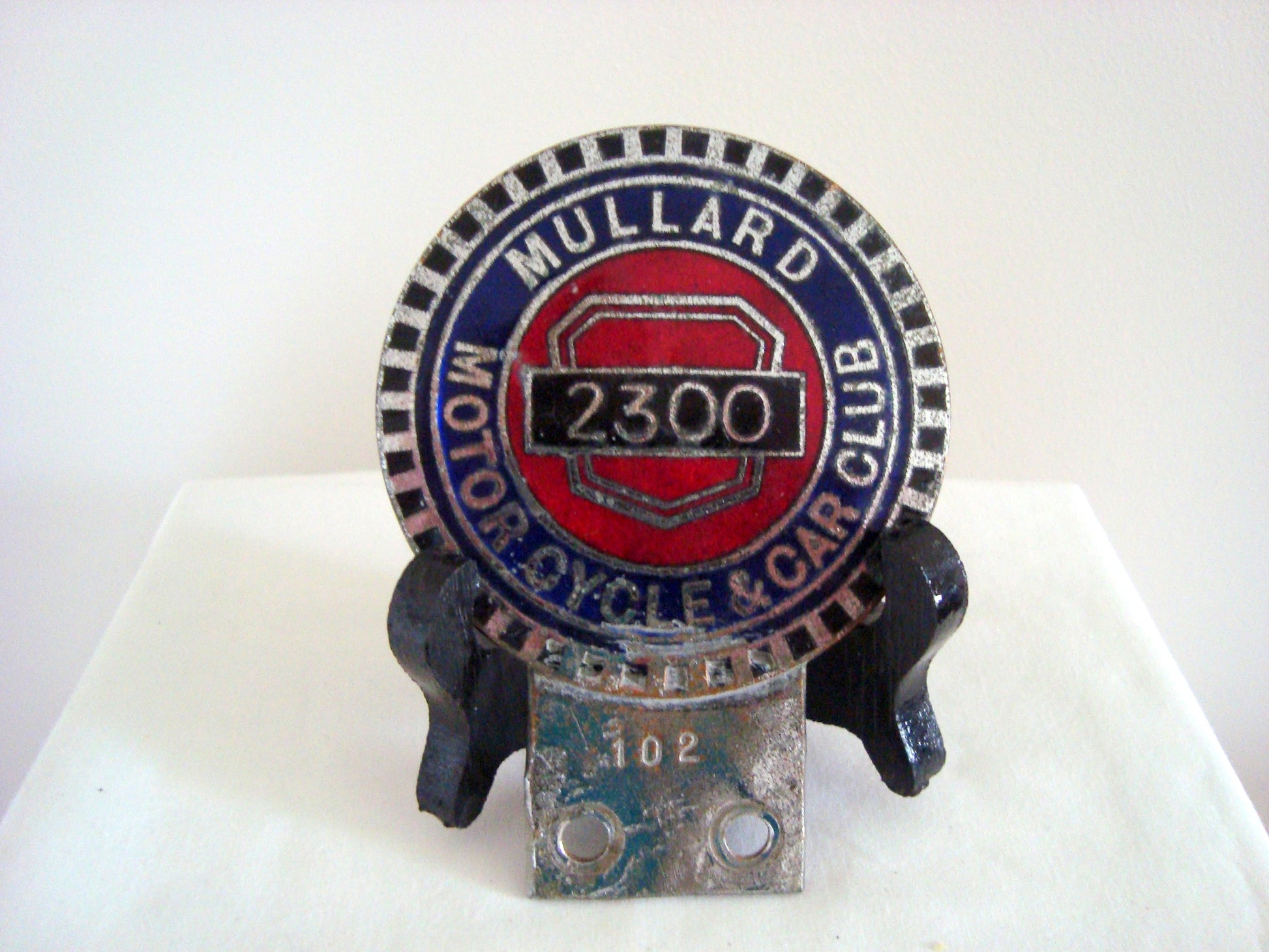 Vintage Car Badge Mullard 2300 Motorcycle & Car Club