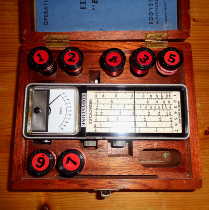 1960s Edometer S902 MkII With 7 Coils In Its Original Mahogany Wood Transit Case