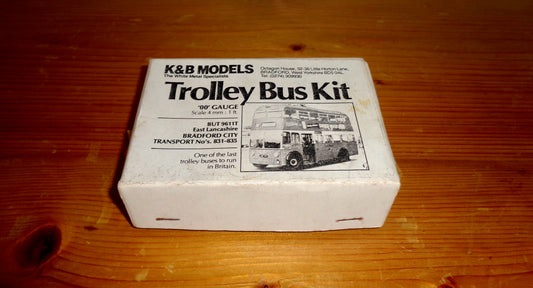 1970s K&B White Metal OO-Gauge Model Trolley Bus Kit Of Bradford City Transport No. 831-835