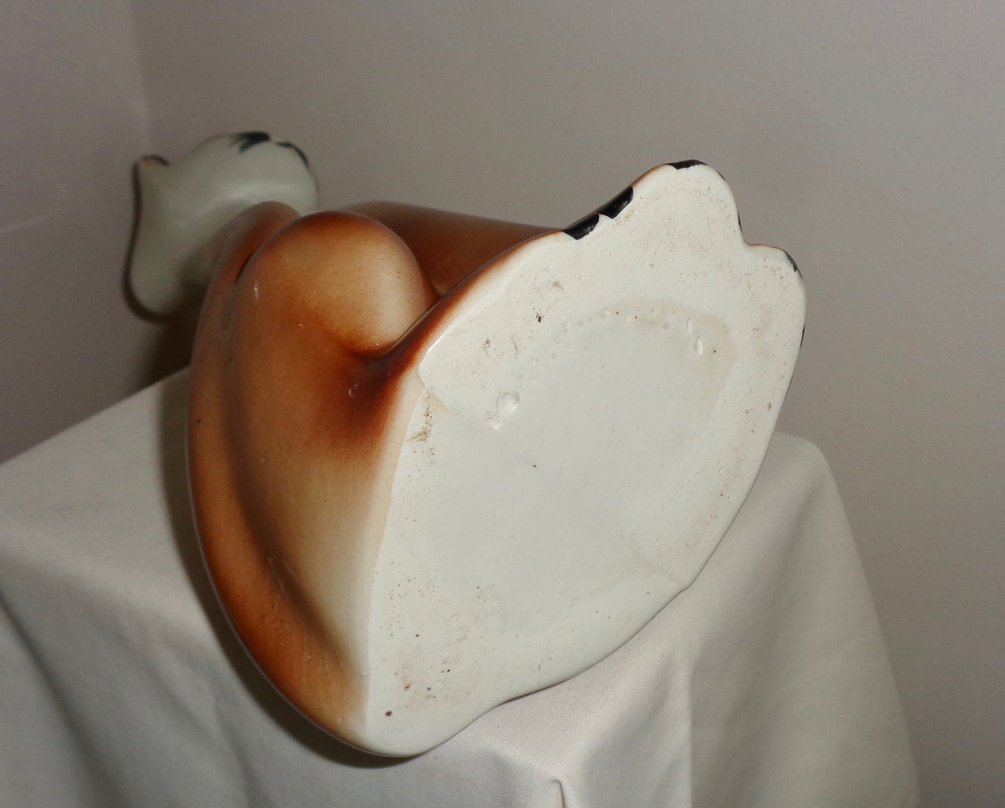 1950s Novelty, Long Stemmed/Necked, Brown & White Cat Bud Vase