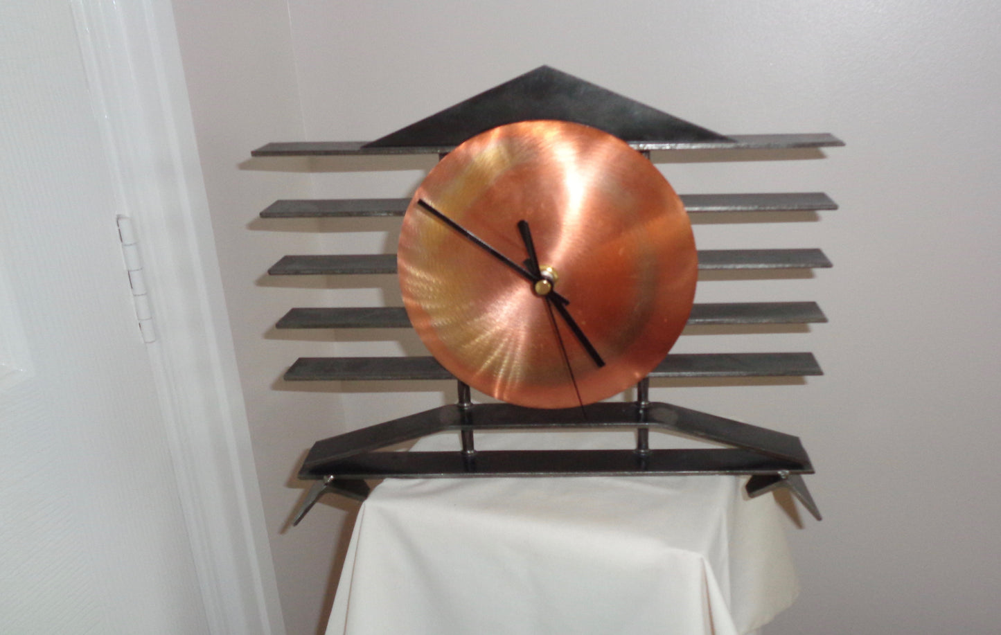 1996 Girardini Copper & Forged Steel Mantel Clock