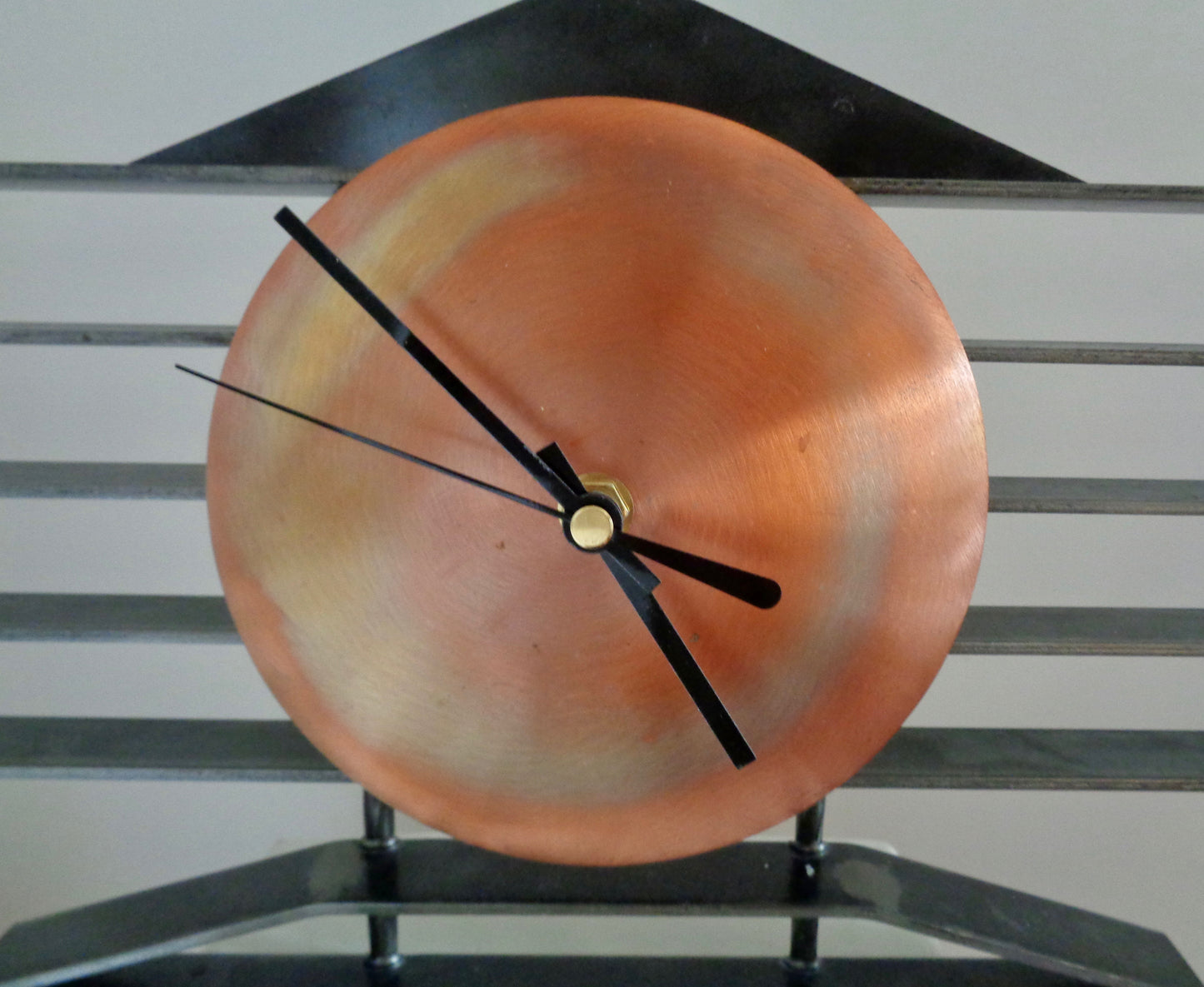 1996 Girardini Copper & Forged Steel Mantel Clock