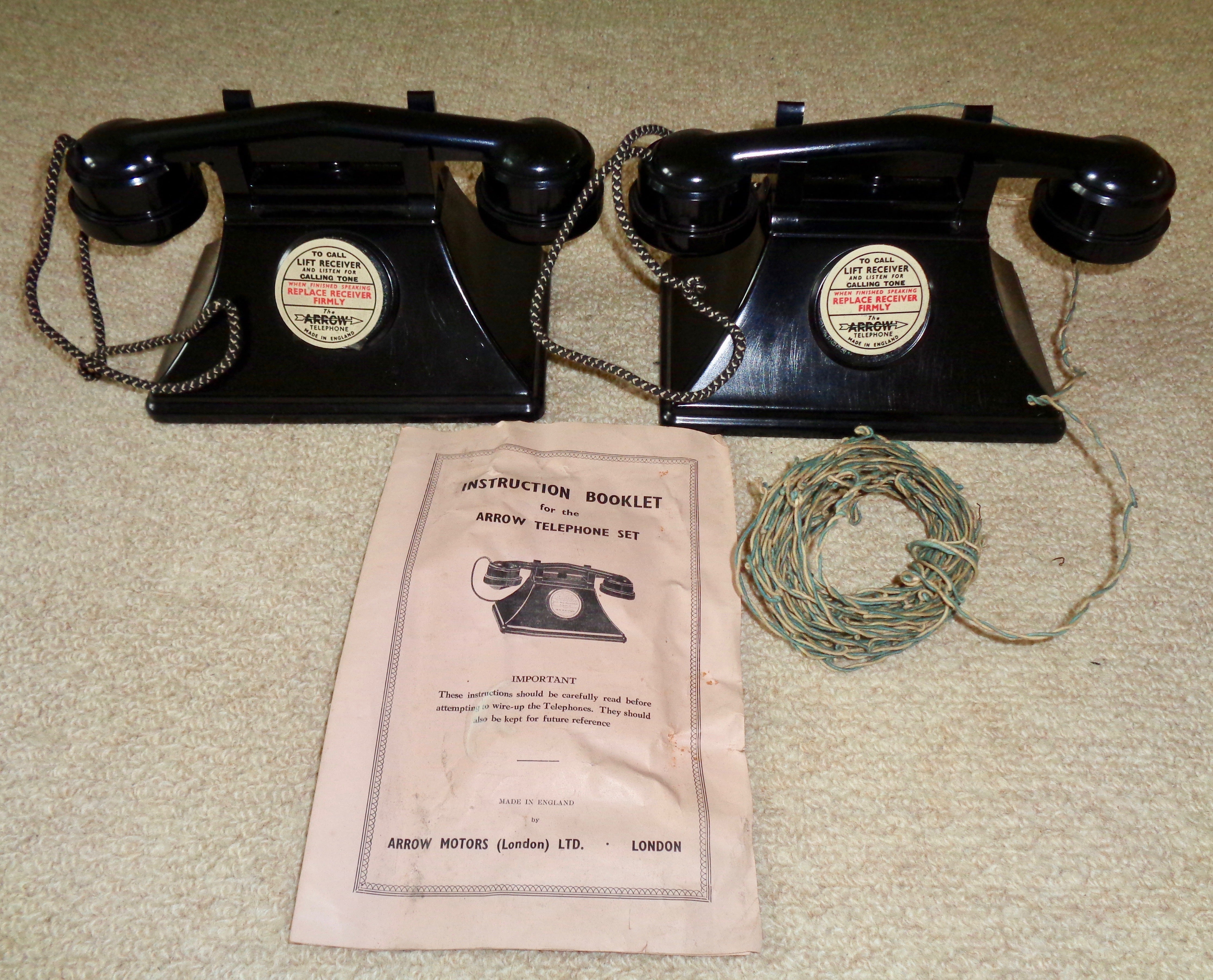 Vintage childrens telephone 2024 intercom set