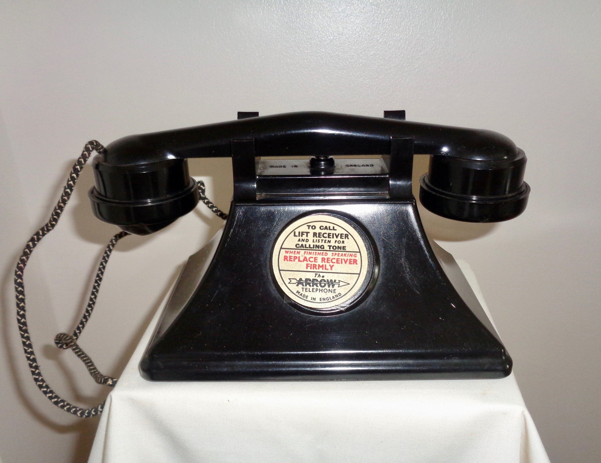 1930s Children's Arrow Intercom Telephone Set