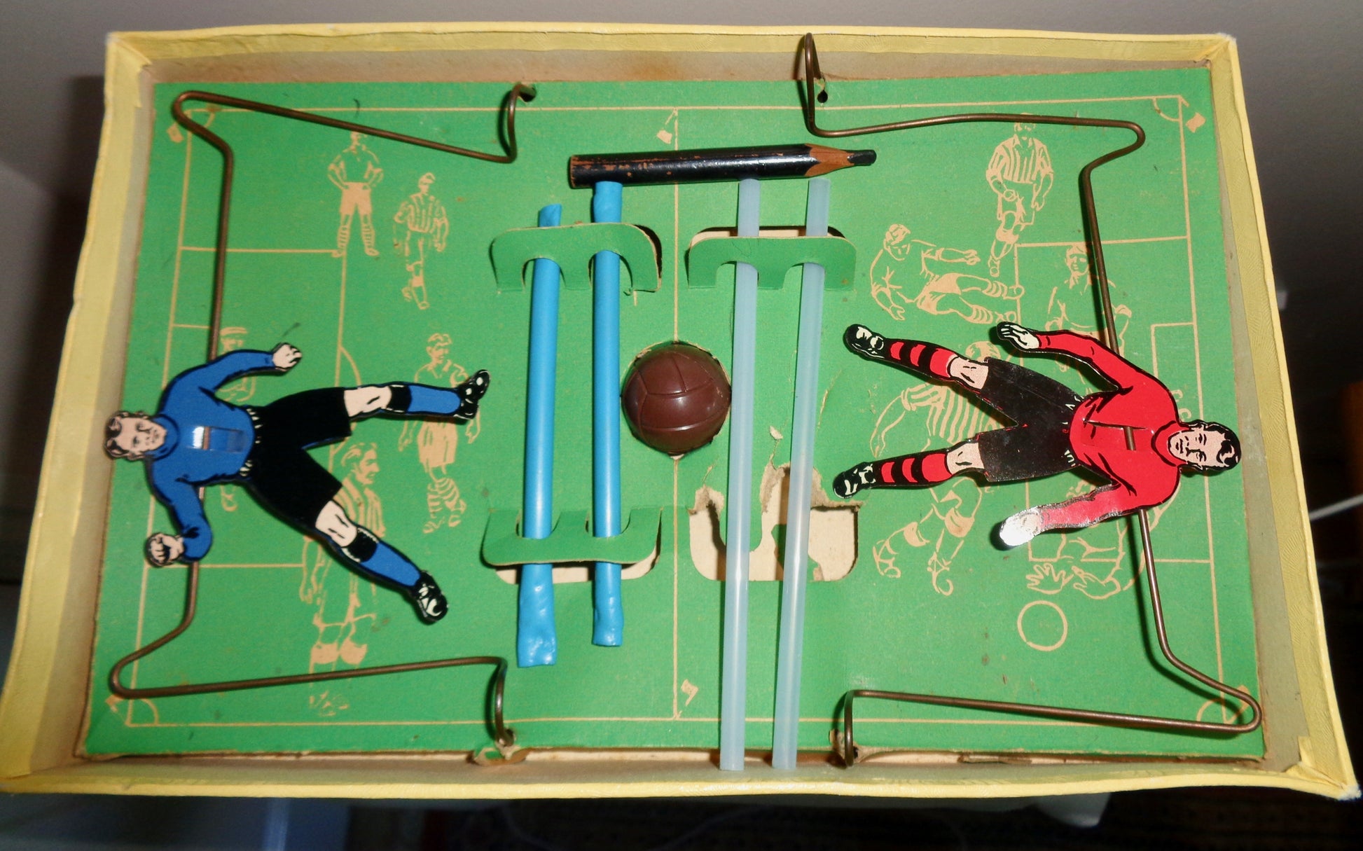 1950s Boxed Marchant Games Blow Football Game