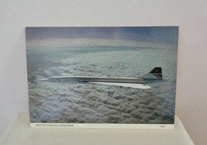 Vintage Concorde Postcard Featuring Concorde In Flight Taken From A Tornado