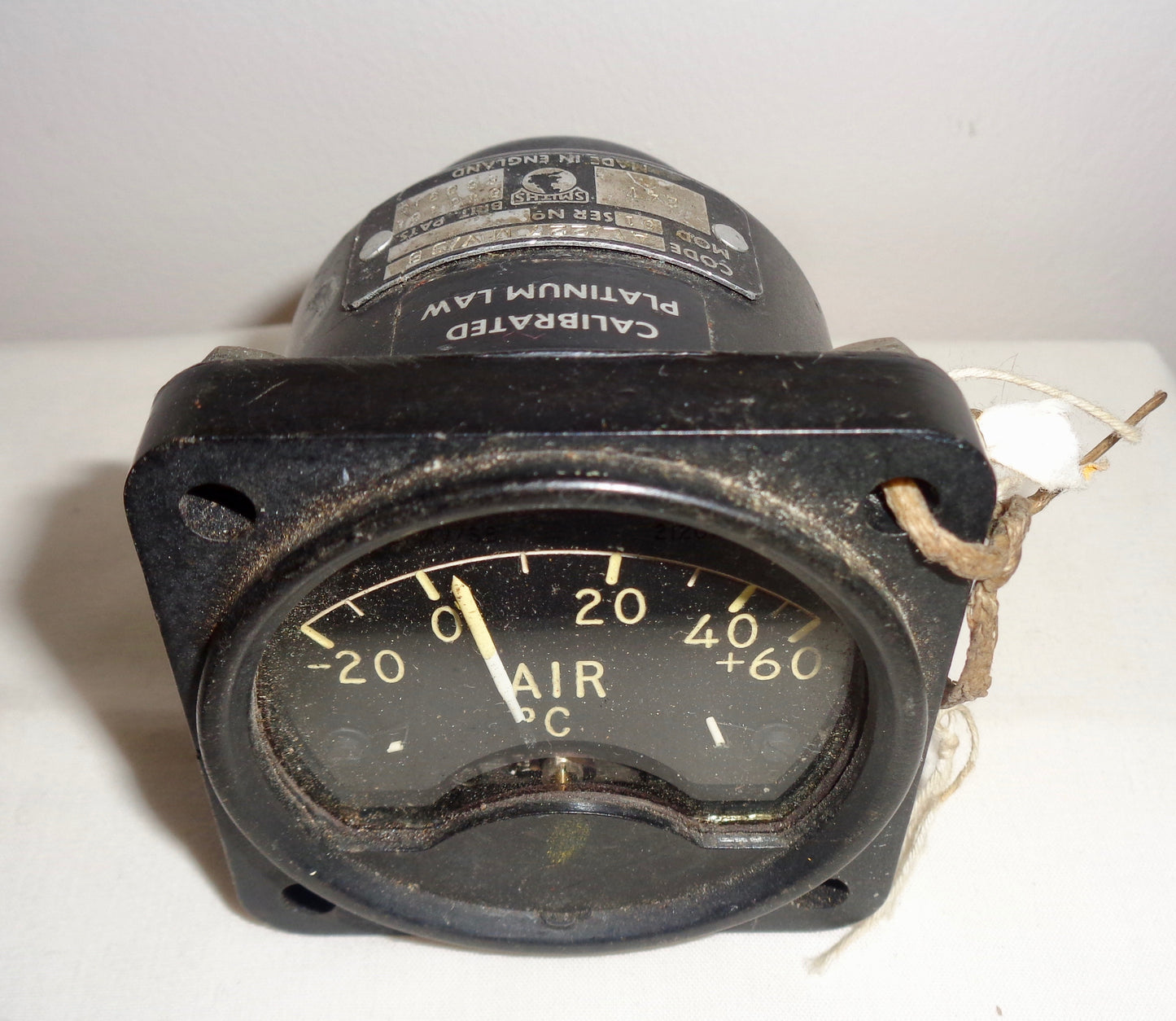1940s Smiths Aircraft Air Temperature Cockpit Gauge
