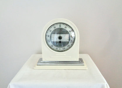 1930s Thermodial White Bakelite Bimetallic Thermometer