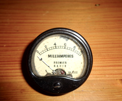 1930s Premier Radio Milliamp Ammeter