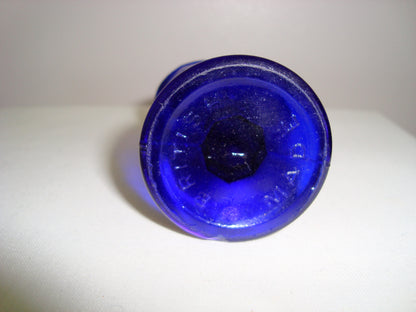 1920's Vintage Cobalt Blue Octagonal Pedestal Glass Eye bath