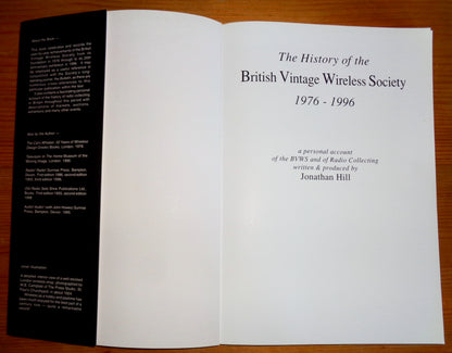 The History of the British Vintage Wireless Society 1976-1996 By Jonathan Hill