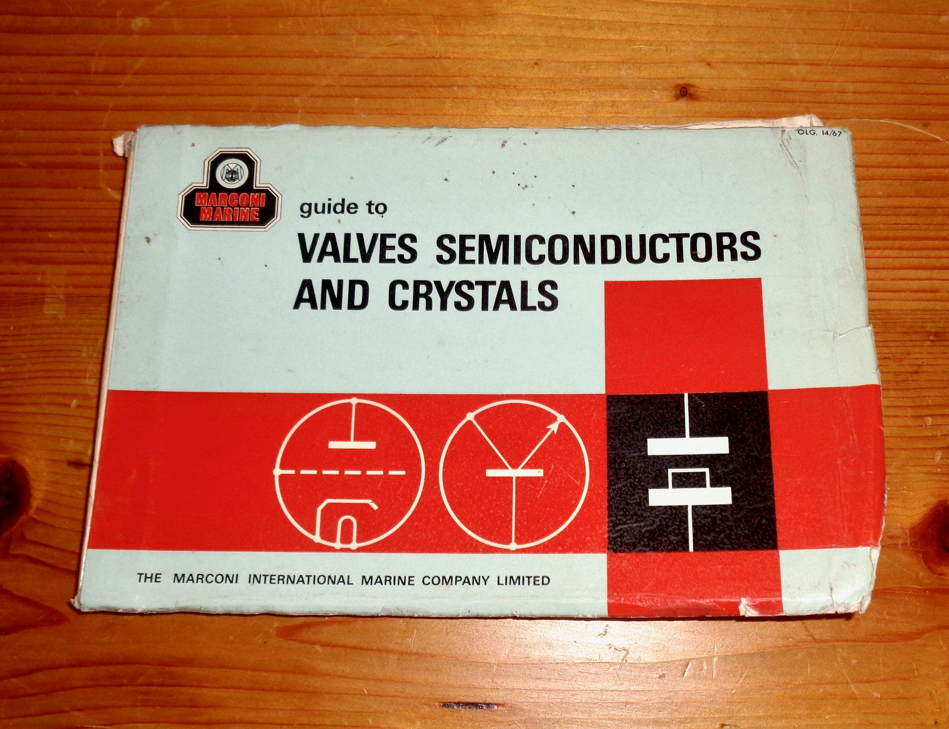 Original 1967 Guide To Valves Semiconductors And Crystals By Marconi Marine
