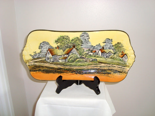 11930s Royal Doulton Country Cottages Sandwich Tray