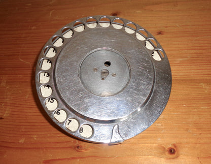 Vintage Rotary Telephony Dial With Eighteen Numbers