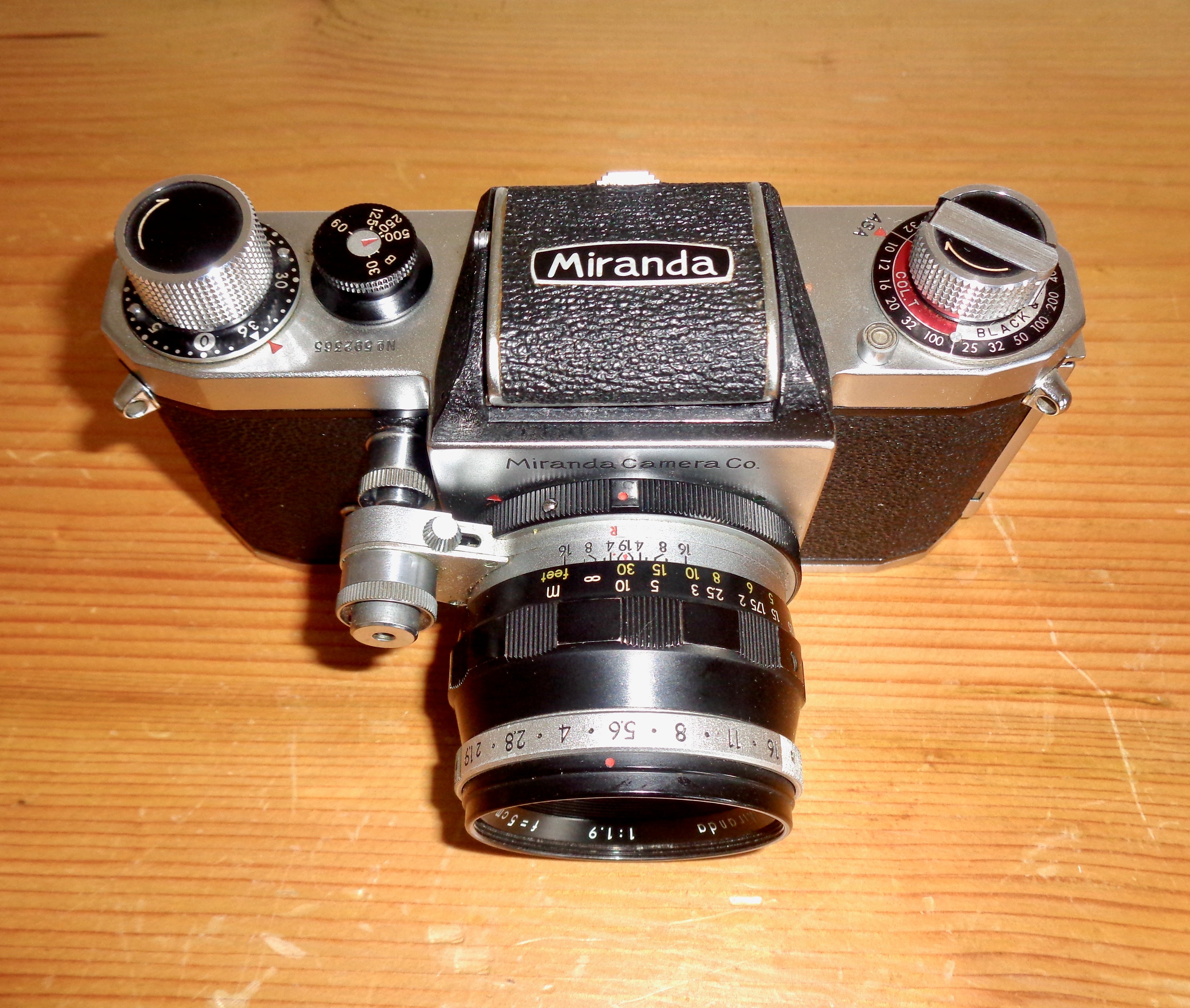 Vintage Miranda DR 35mm SLR Film Camera w/ Soligor Miranda 2024 f1.9 50cm Lens.