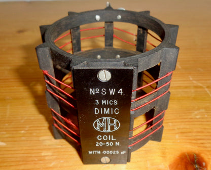 1928 McMichael Dimic Coil SW4 20-50M With 0.00025 Micro Farads In Its Original Box