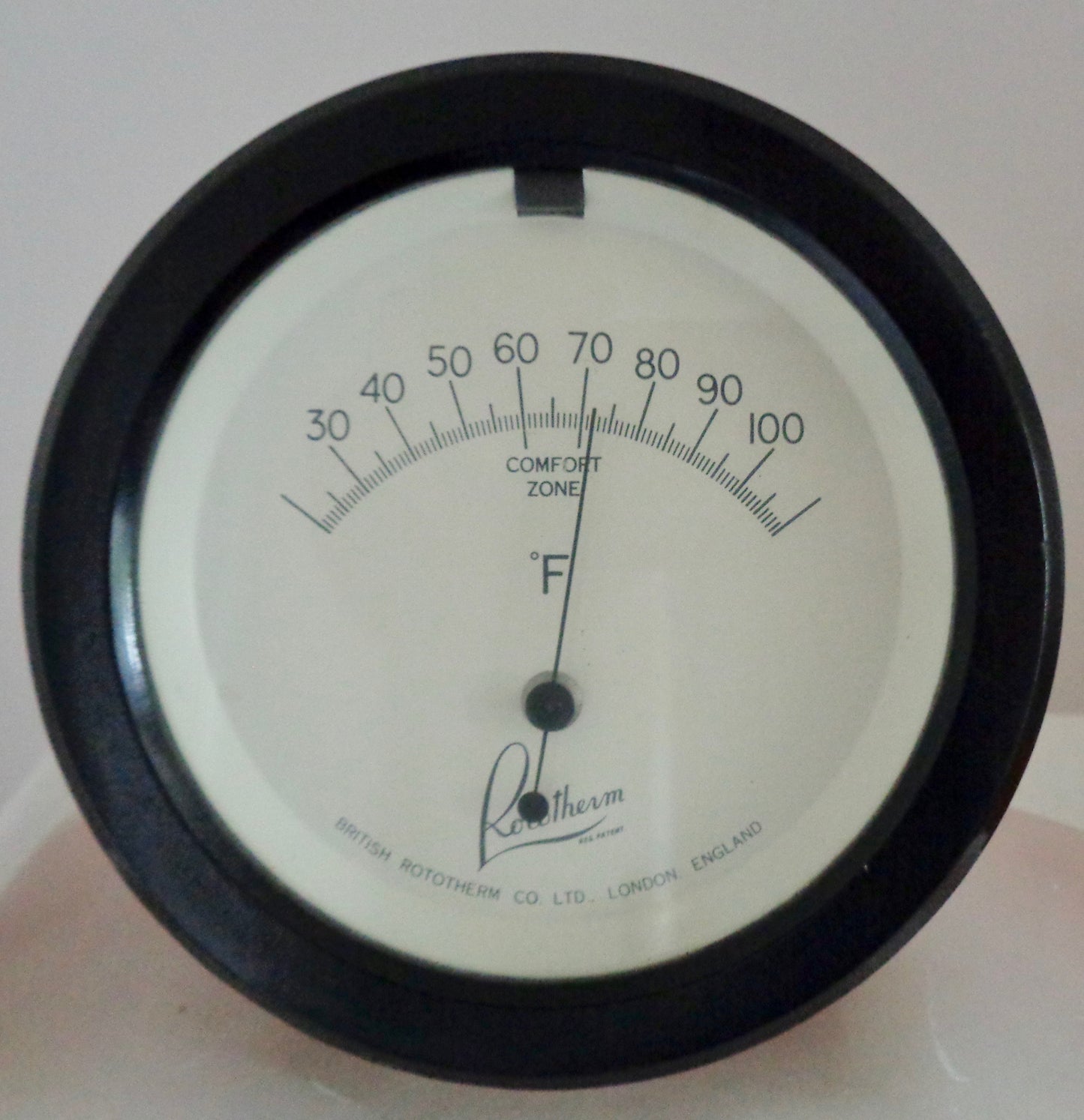 Vintage Bakelite Rototherm Thermometer On Alabaster Base