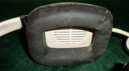 Vintage 1970s Kenwood HS4 8 Ohm White Headphones For Radio Communication