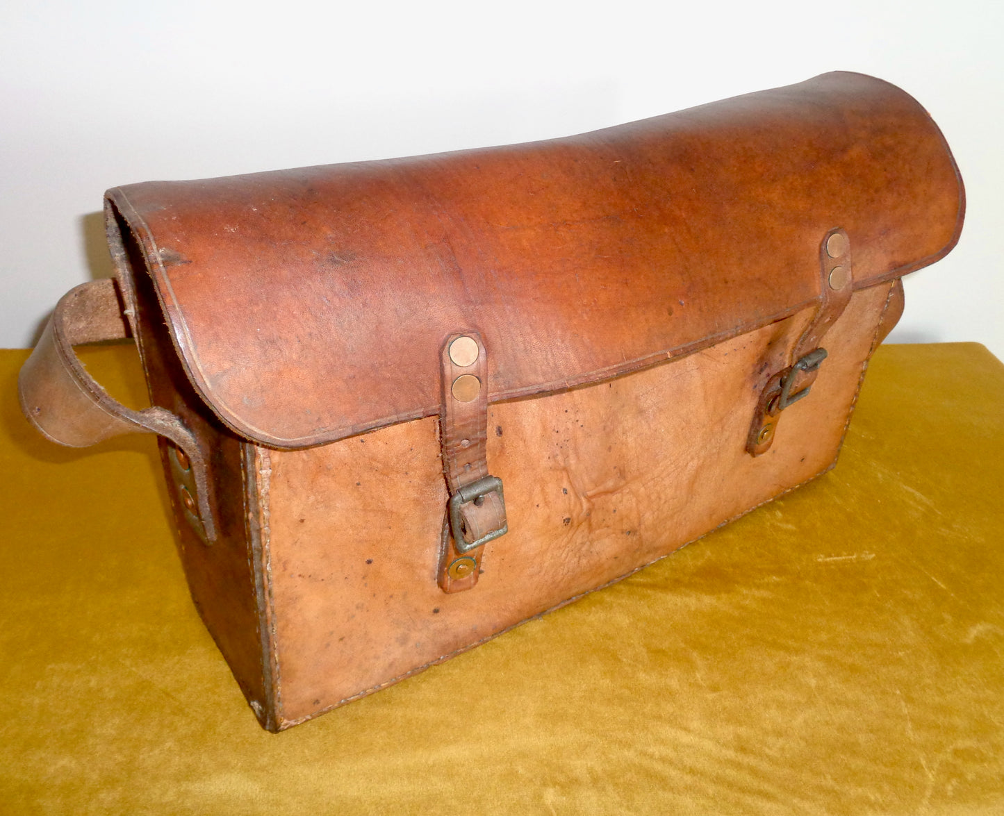Vintage GPO/Military Brown Leather Shoulder Messenger Bag