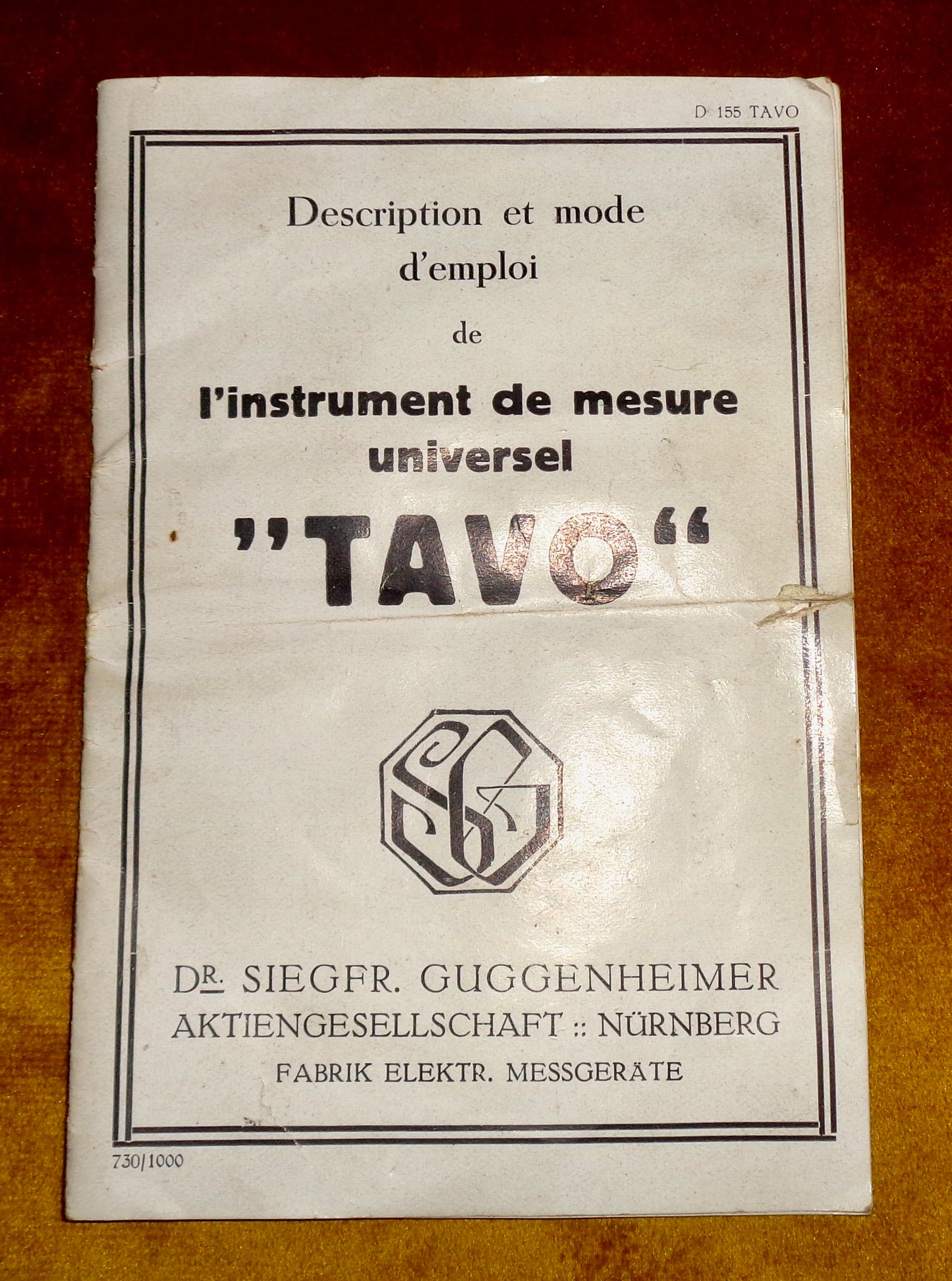 1930 Tavo Meci Multimeter With Avostat 23 / 39 by Siegfried Guggenheimer