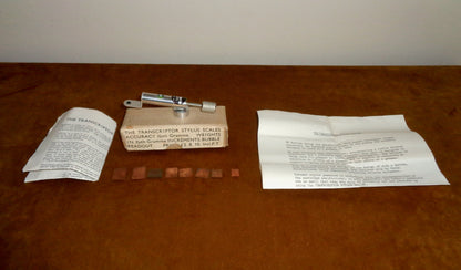 Vintage Transcriptor Stylus Scales For Measuring Pressure Of A Pick Up / Tone Arm