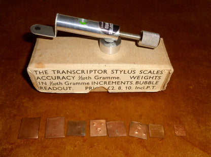 Vintage Transcriptor Stylus Scales For Measuring Pressure Of A Pick Up / Tone Arm