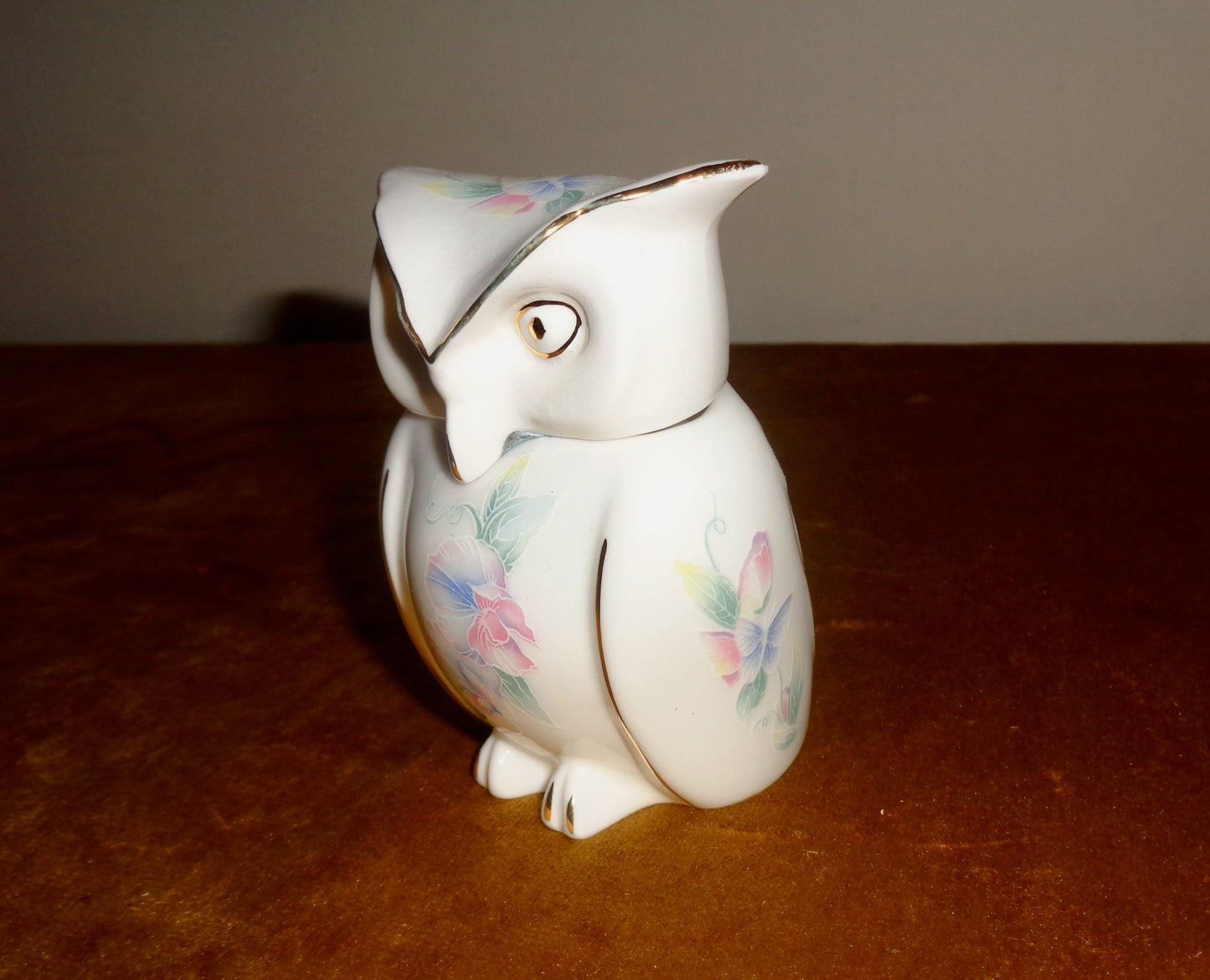 Vintage Aynsley Pottery Owl Little Sweetheart Trinket Box