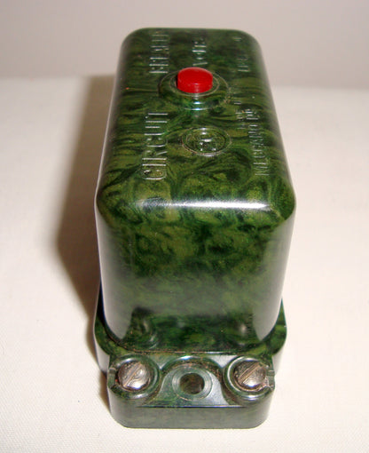 1930s M288 Hornby Meccano 20 Volt Green Bakelite Circuit Breaker
