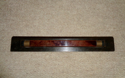 Ebony and Brass Rolling Straight Edge Rule, HNB Mk II B6292