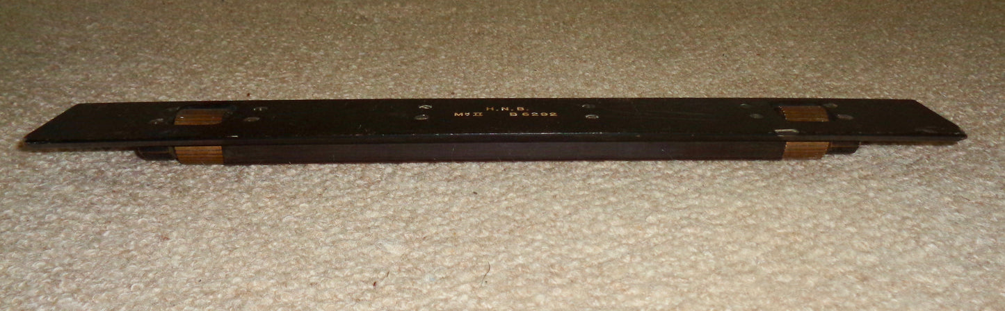 Ebony and Brass Rolling Straight Edge Rule, HNB Mk II B6292