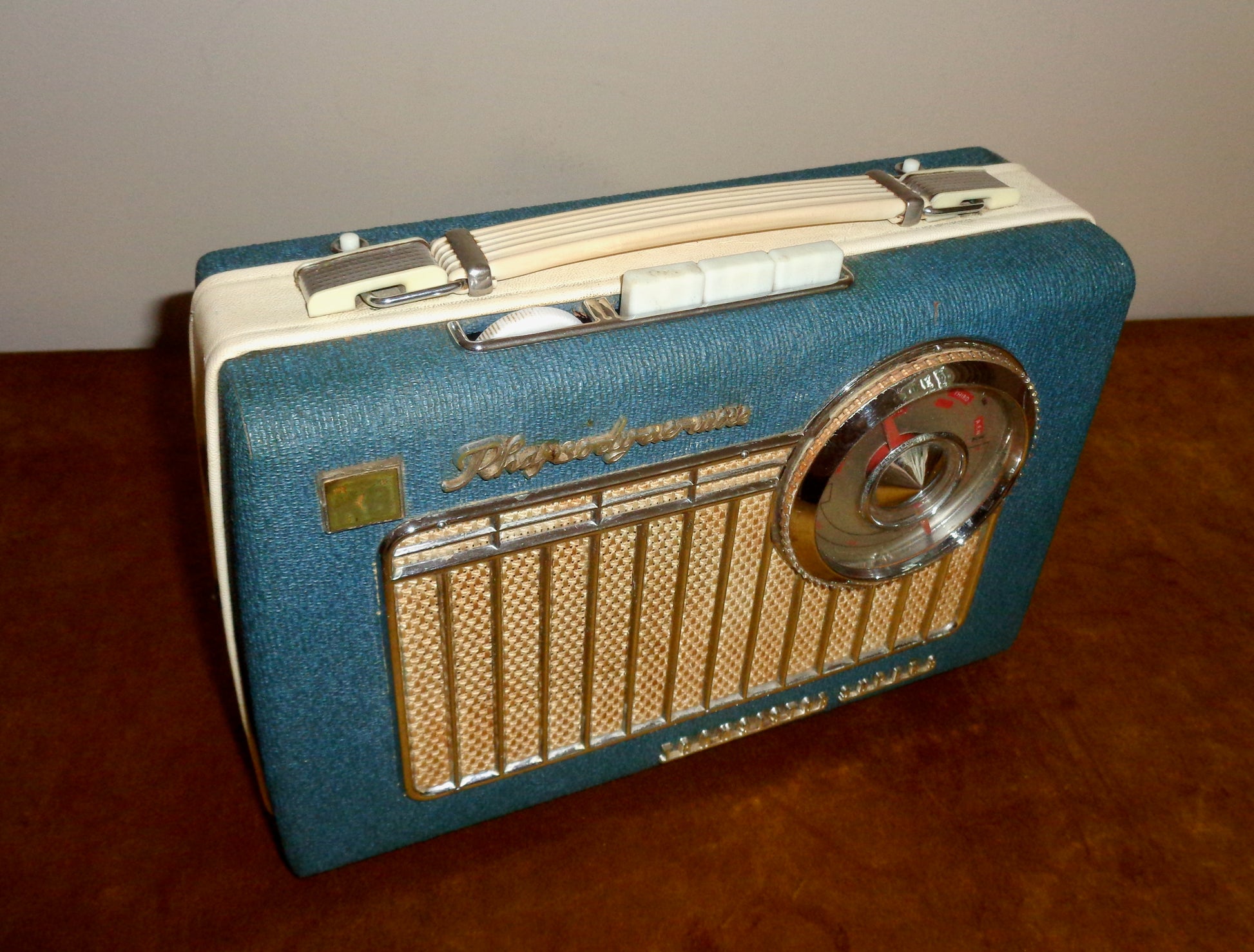 1963 KB Kolster Brandes Transistor Radio Rhapsody De Luxe Super 8 VP31 In Blue