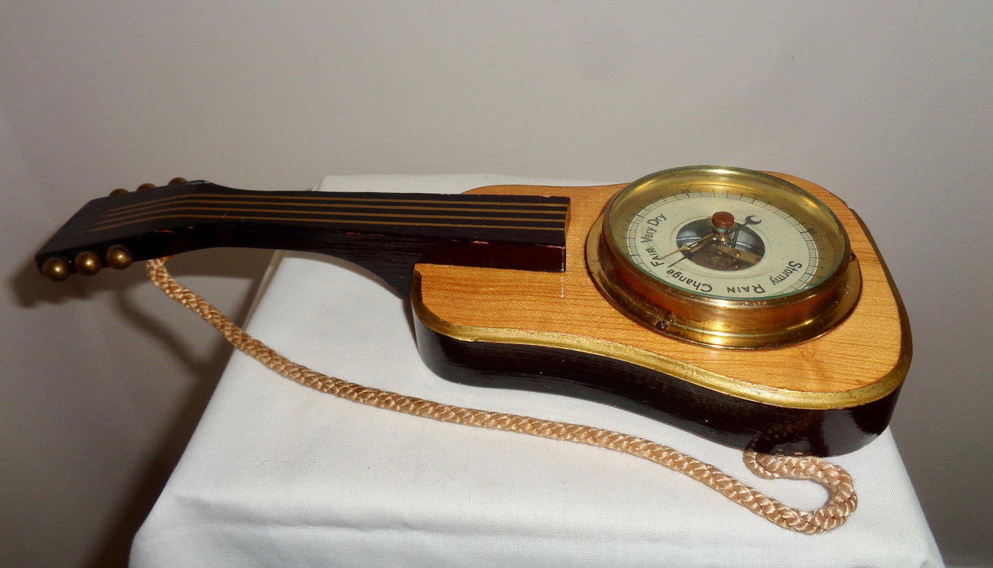 Guitar Shaped Barometer Vintage Souvenir/Touristware