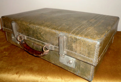 Vintage Revelex Small Revelation Leather And Metal Suitcase