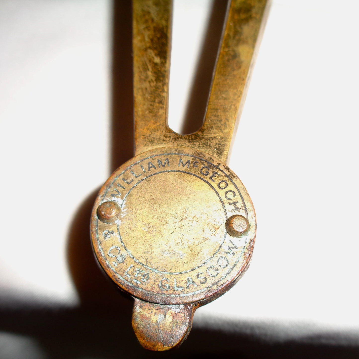 Antique Pair Of McGeogh Marine Brass Door Spring Hinges