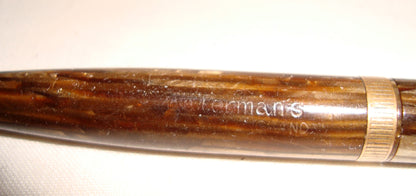 Vintage 1940s Watermans Brown Striped Propelling Pencil