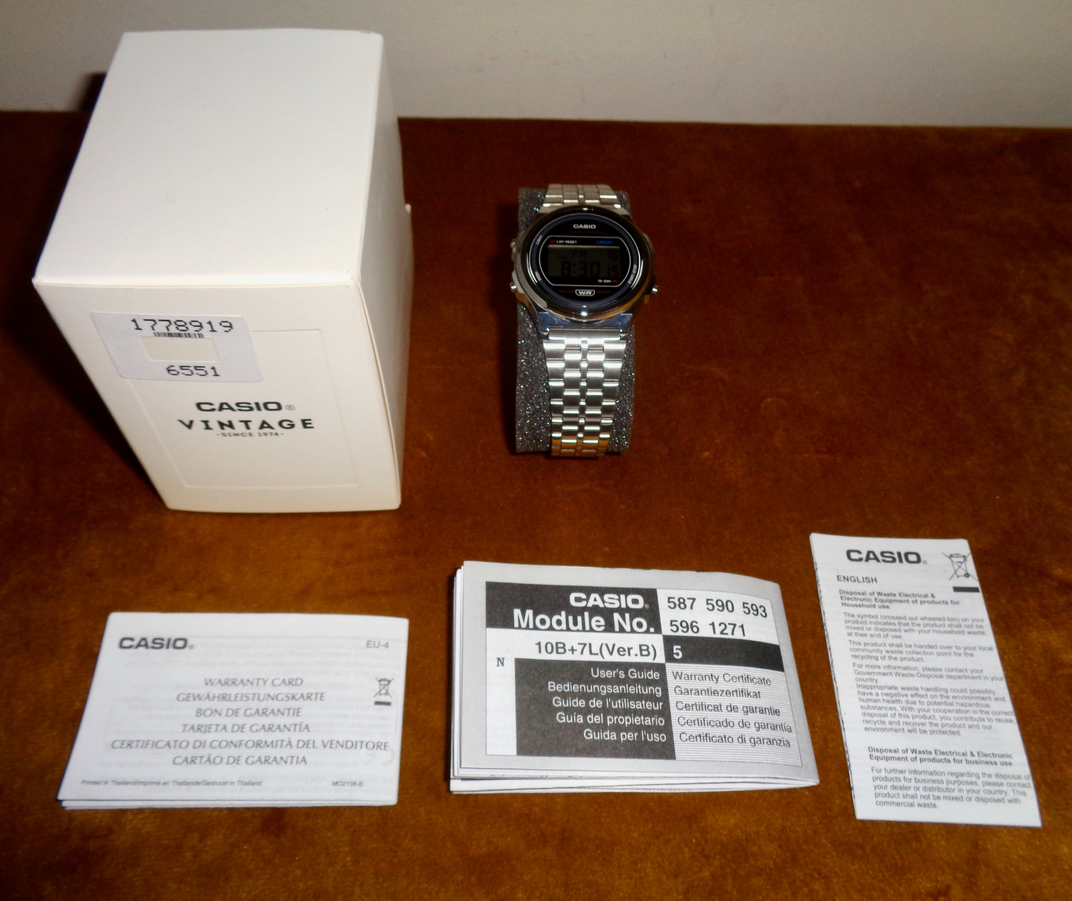 Casio Module 596 Casio Vintage Alarm Chronograph Watch A171WE-1AEF Model Number 596 127 ...