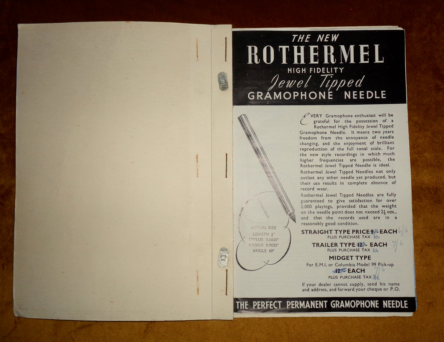 1940s Rothermel High Fidelity Sound & Radio Equipment Booklet