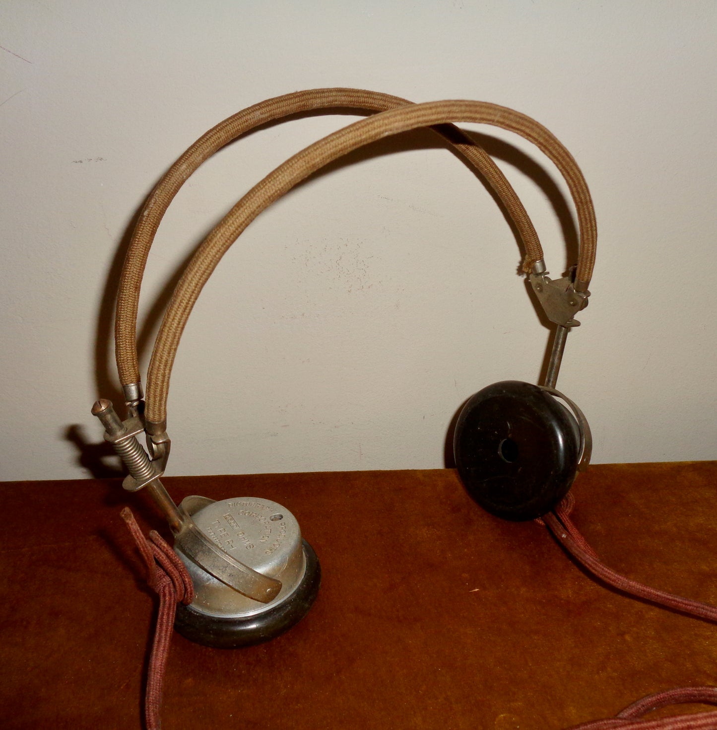 Vintage Dictograph Head Phones Type R-1 1500 Ohms
