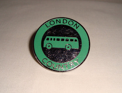1970s Green Line London Bus Service Cap / Lapel Badge