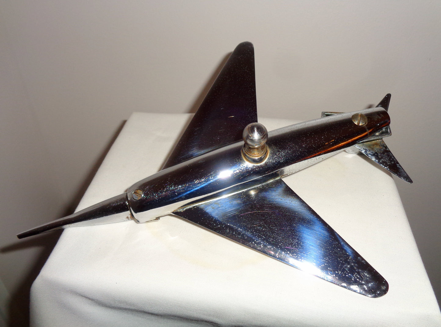 1950s Gala Sonic Aircraft Chrome Desk Model
