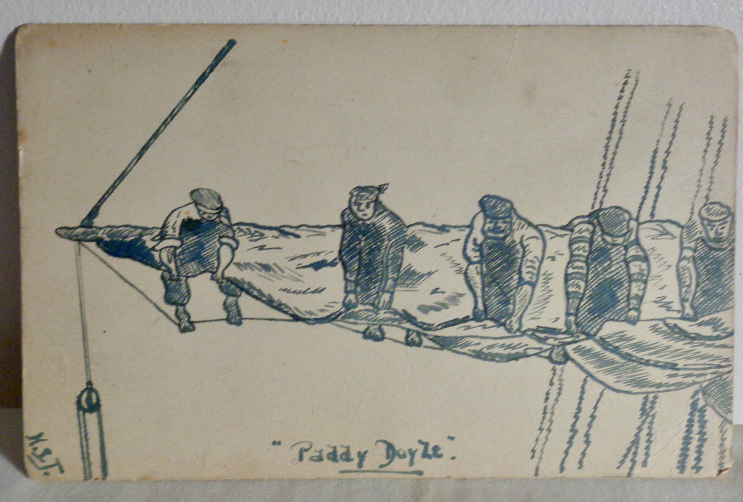 WW1 Paddy Doyle Sea Shanty Sailing Boat Postcard