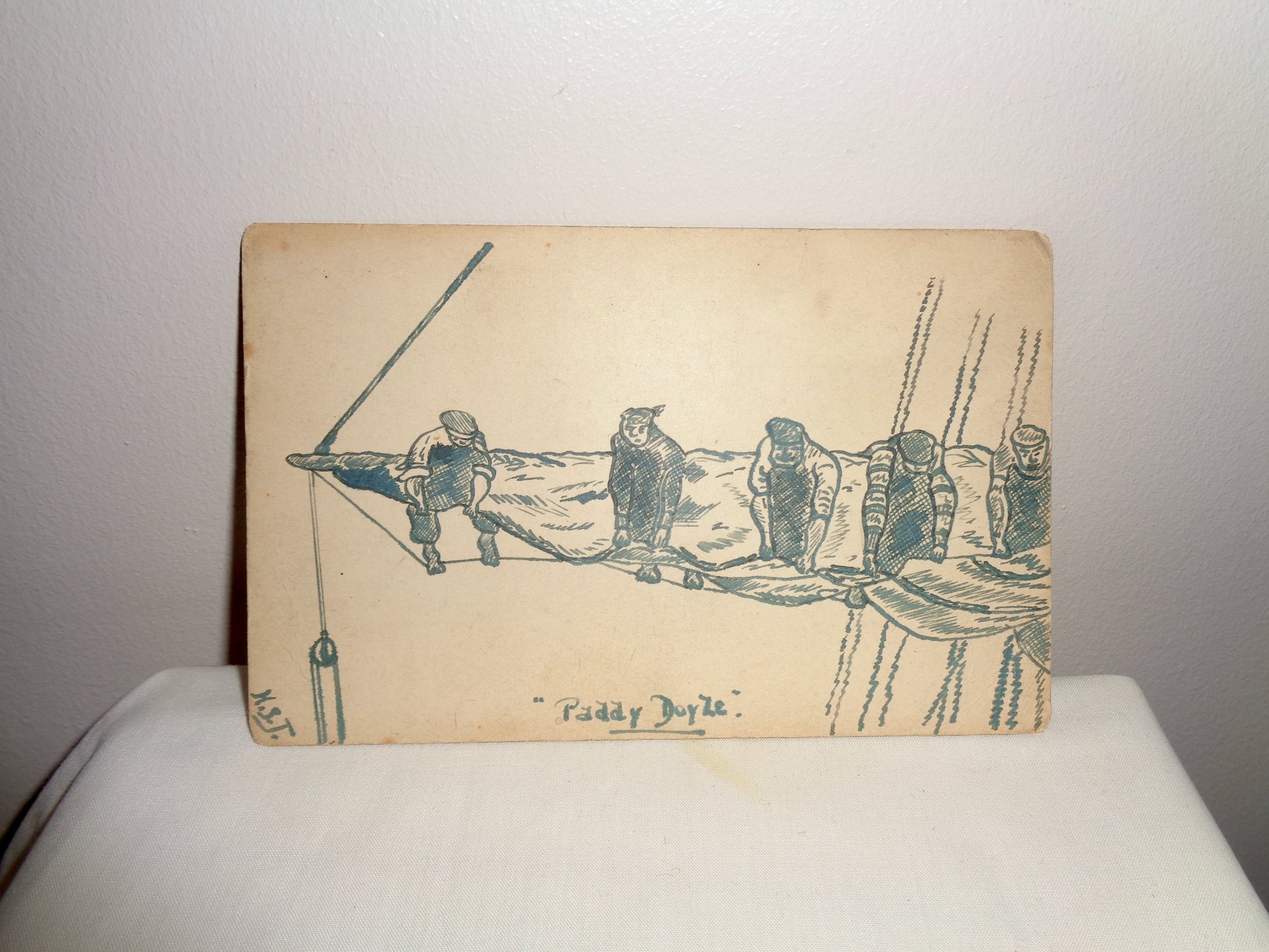 WW1 Paddy Doyle Sea Shanty Sailing Boat Postcard 