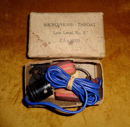 WW2 WS38 MK1/2 MTLL No.2 MkI Throat Microphone ZA 13935 In Its Original Box