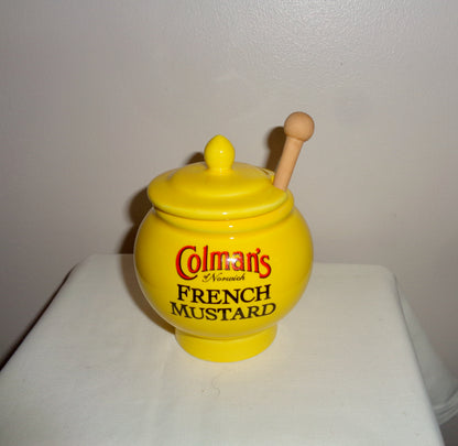 Vintage Wade Colman's French Mustard Lidded Pot and spoon