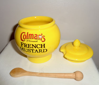 Vintage Wade Colman's French Mustard Lidded Pot and spoon