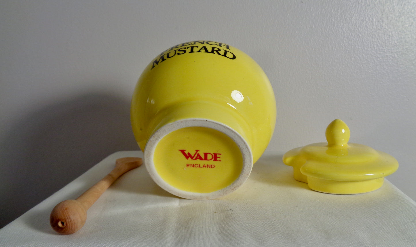 Vintage Wade Colman's French Mustard Lidded Pot and spoon