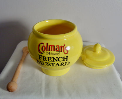 Vintage Wade Colman's French Mustard Lidded Pot and spoon